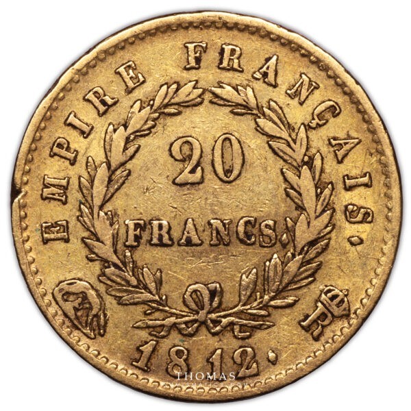 20 francs or 1812 Rome revers-2