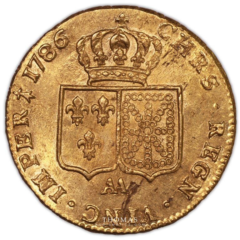 Gold - Double louis xvi or 1786 AA metz reverse