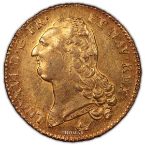 gold Double louis xvi or 1791 M toulouse obverse