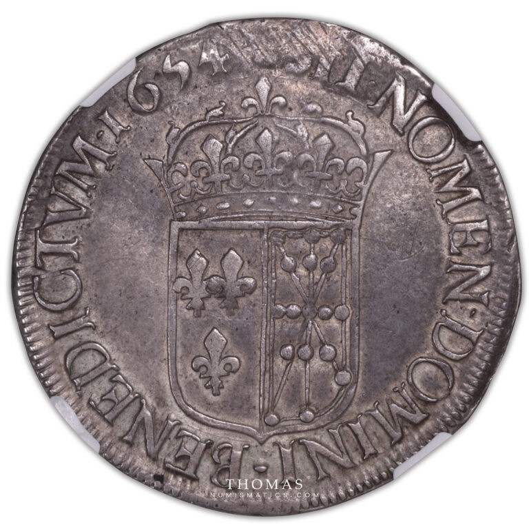 ecu de navarre meche longue Louis XIV 1654 saint palais revers