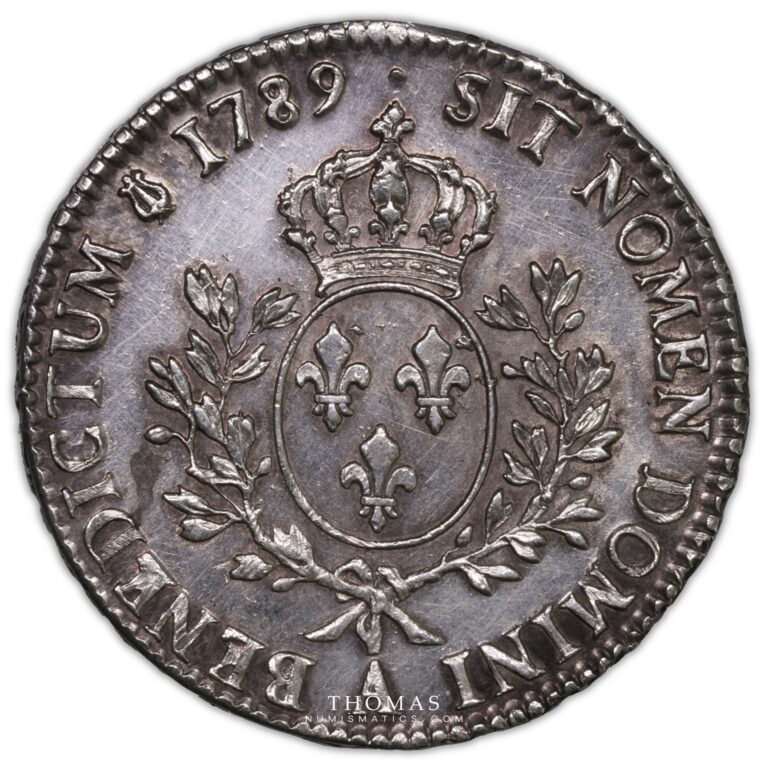 Ecu louis xvi 1789 A revers monnaie royale reverse