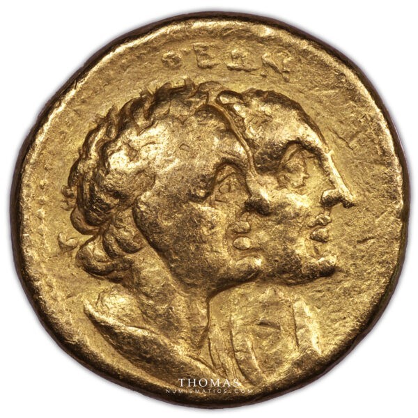 Egypte - Ptolémée II et Arsinoë II - Ptolémée Ier et Bérénice I - Demi Mnaïeion or - Alexandrie