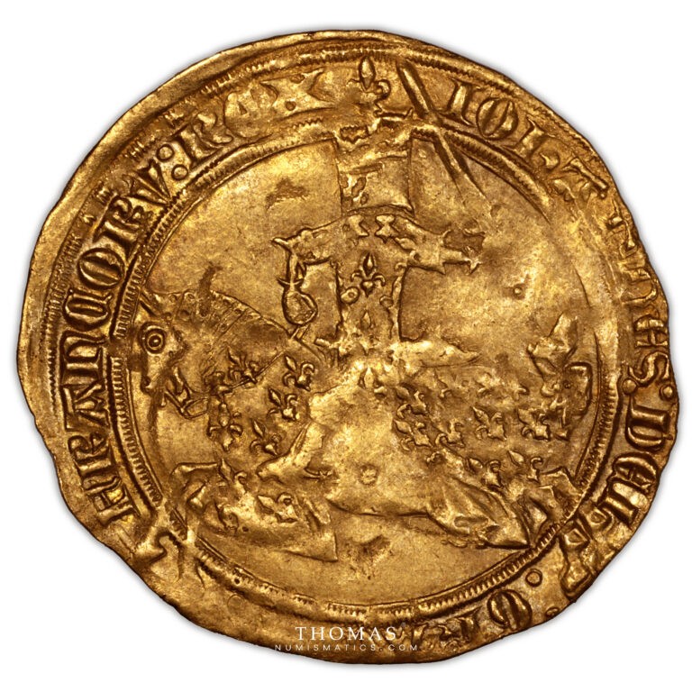 franc a cheval or jean II le bon royale francaise avers