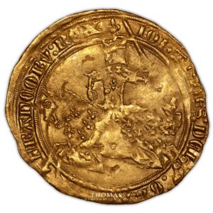 franc a cheval or jean II le bon royale francaise obverse gold