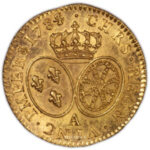 Gold - Louis xvi louis or buste habille 1784 A Paris reverse