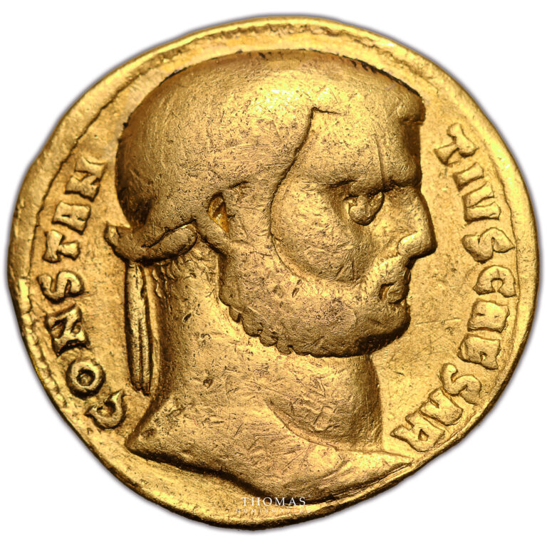 Monnaie Romaine - Constance Chlore - Aureus or - Trèves - Inédit-Avers