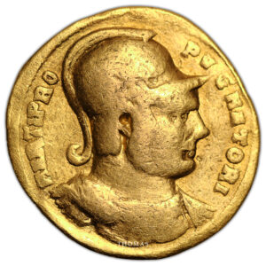 Monnaie Romaine - Constance Chlore - Aureus or - Trèves - Inédit-Revers
