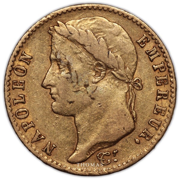 20 francs or 1815 A avers -7