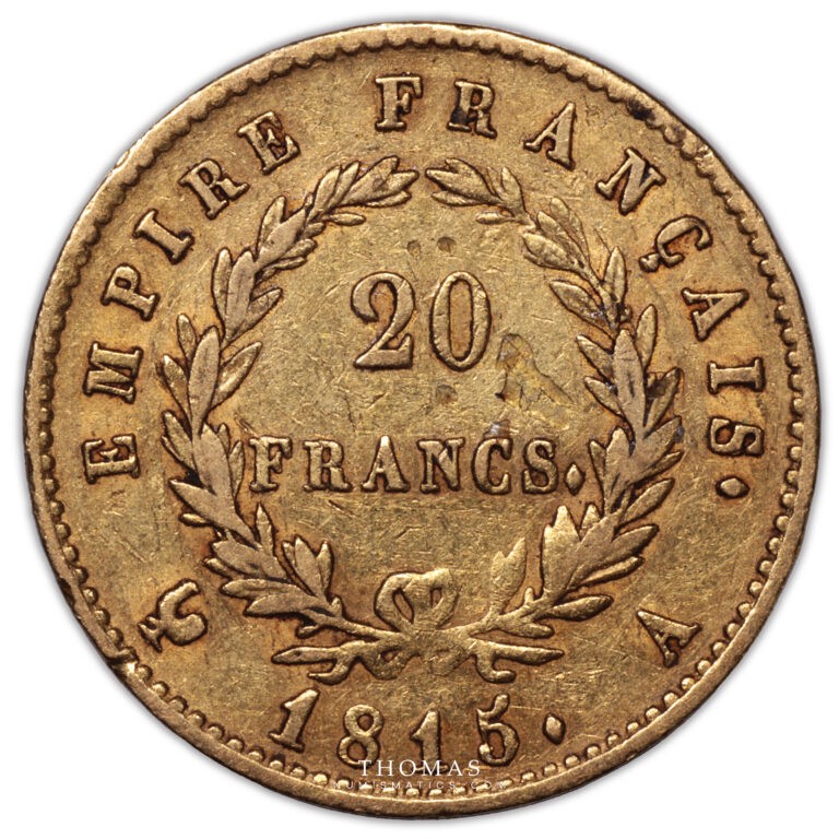 20 francs or 1815 A revers -7
