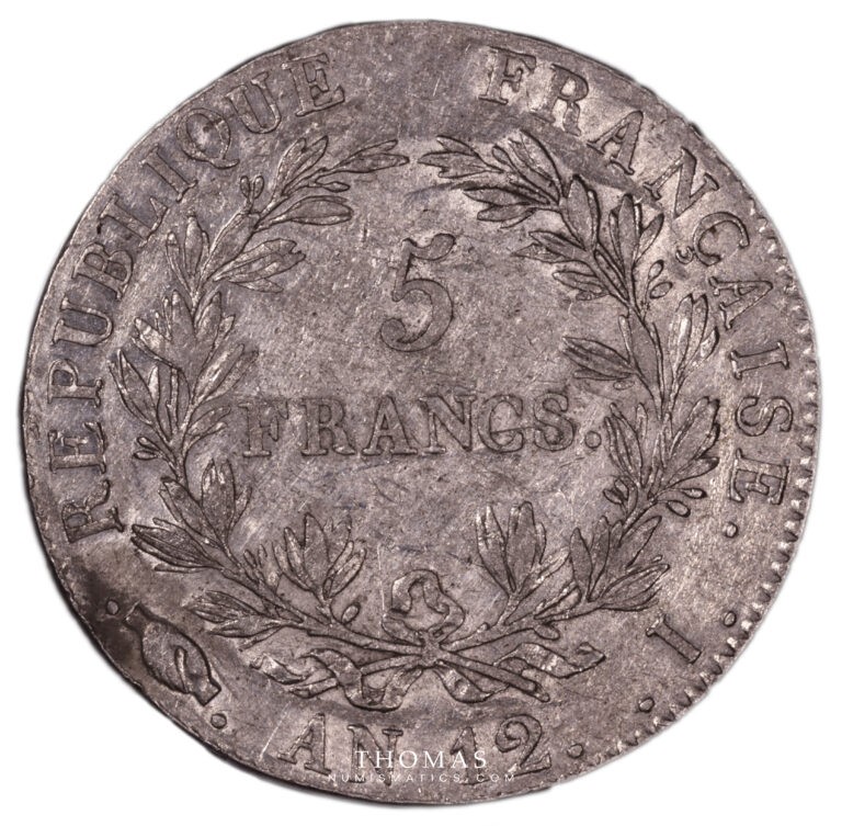 5 francs napoleon an 12 I revers