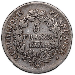 5 francs union et force an 11 T nantes revers