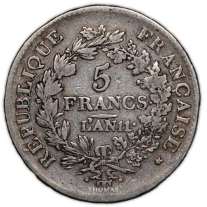 5 francs union et force an 11 T nantes reverse