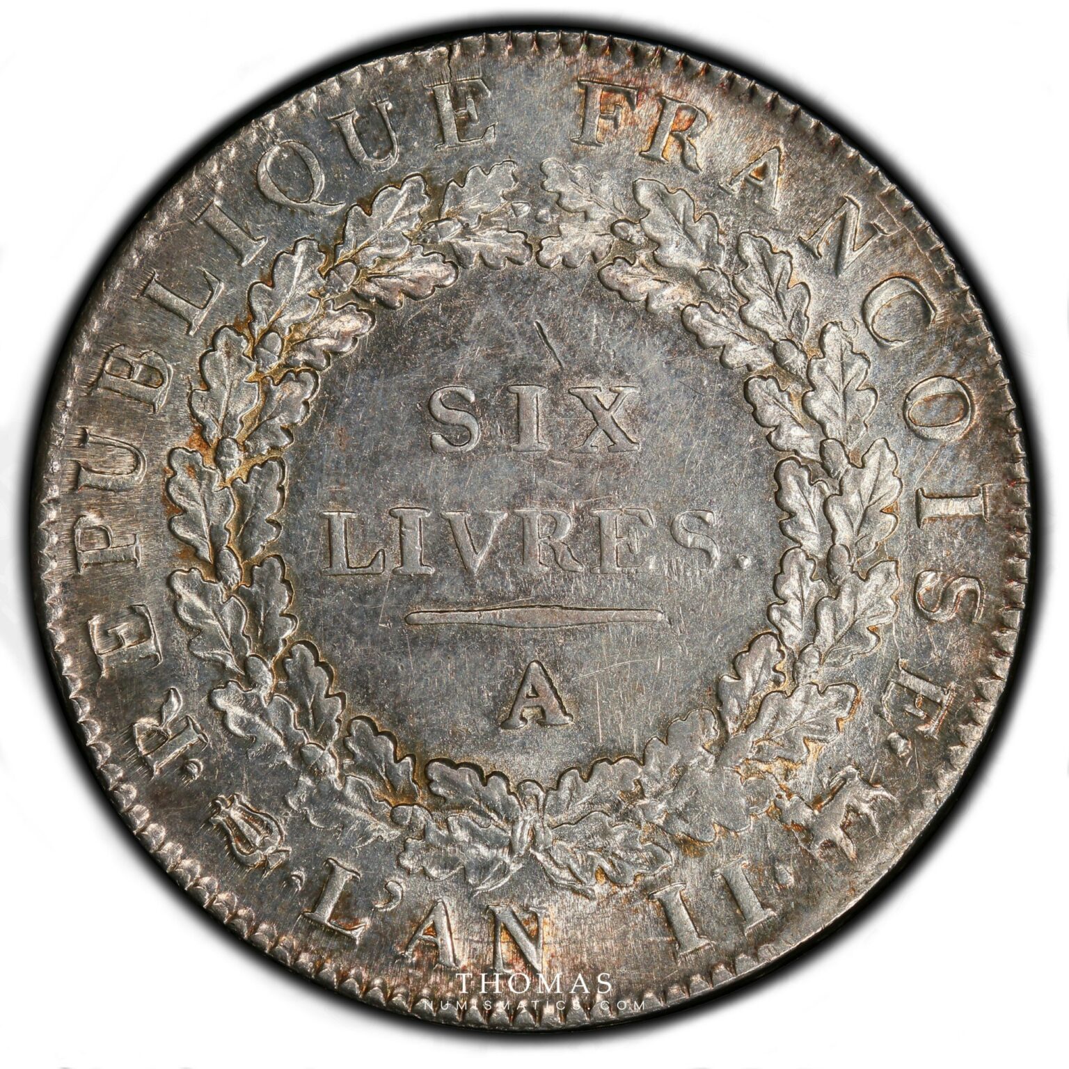 Coin France Convention Écu 6 Livres Françoise Silver 1793 A Paris