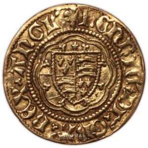 Angleterre – Henri VI – Quart de noble d’or à la rose – Londres avers