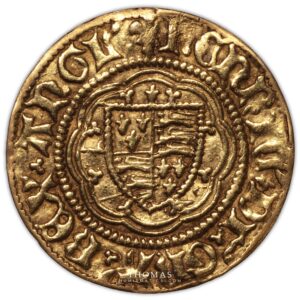 Angleterre – Henri VI – Quart de noble d’or à la rose – Londres obverse