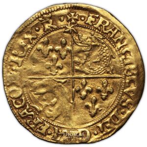 François Ier – gold écu d’or au soleil du dauphiné – 1er type – Romans obverse