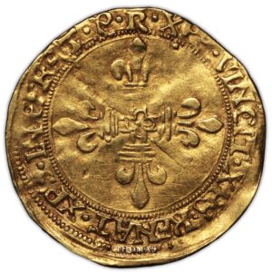 François Ier – gold écu d’or au soleil du dauphiné – 1er type – Romans reverse