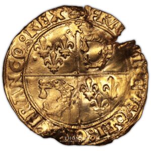 François I – gold - écu d’or au soleil du Dauphiné – type 4 – Crémieu obverse