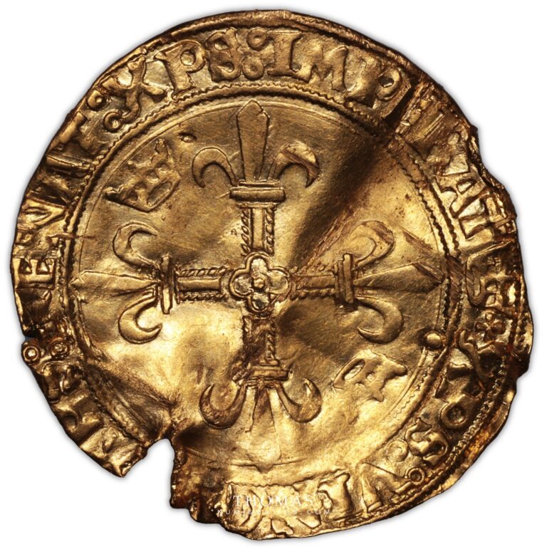 François I – gold - écu d’or au soleil du Dauphiné – type 4 – Crémieu reverse