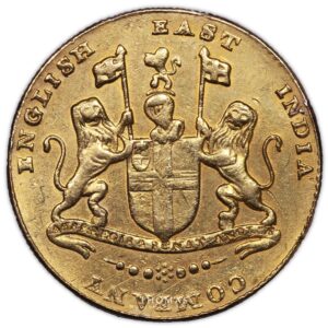 India – Madras Presidency – Gold Mohur 1819 obverse