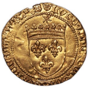 Louis XII – Écu d’or au soleil – Bourges avers