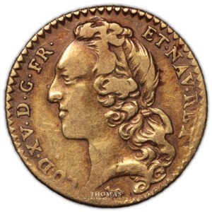 Louis XV – Demi-louis d’or au bandeau – 1750 A Paris – 813 exemplaires avers
