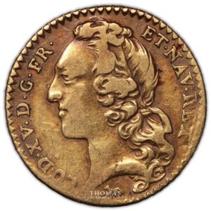 Louis XV – Demi-louis d’or au bandeau – 1750 A Paris – 813 exemplaires obverse