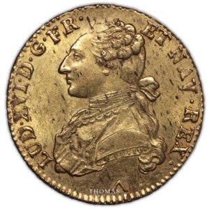 Louis XVI – Double Louis d’or au buste habillé – 1780 W – Lille – 9240 exemplaires avers