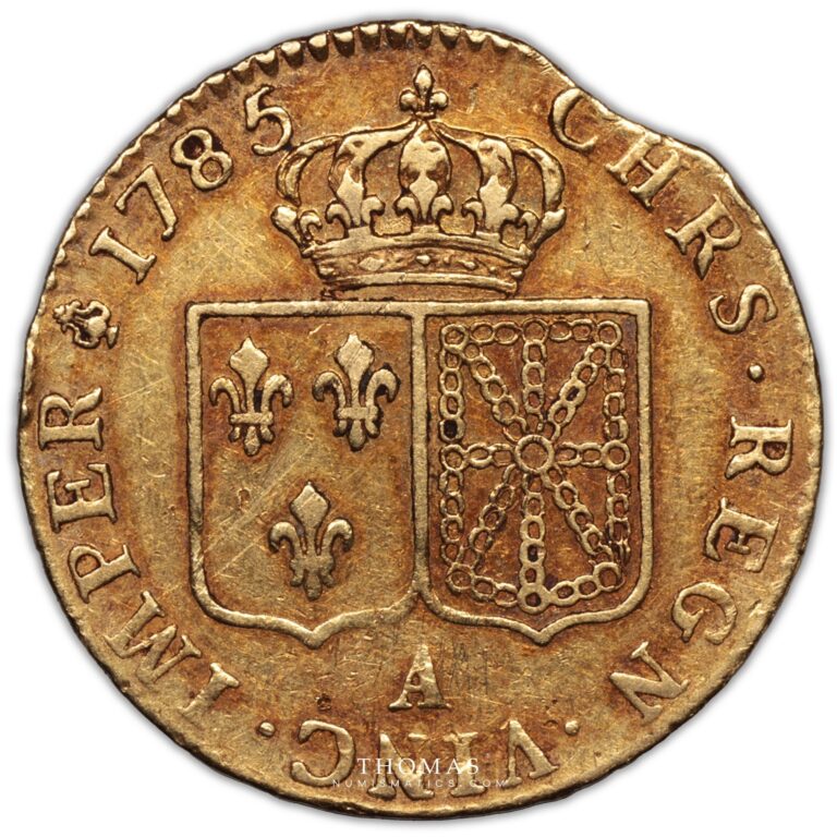 Louis XVI - Gold Louis d'or à la tête nue - 1785 A Paris - Clipped - Pedigree reverse