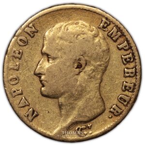 Napoleon I – gold 20 francs or 1806 U turin obverse -2