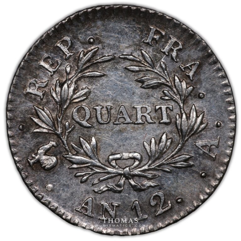 Napoleon I - quart franc an 12 a paris reverse