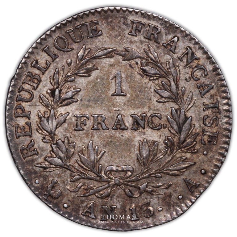 Napoléon Ier – Franc An 13 A – Paris revers