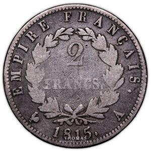 2 francs 1815 A obverse