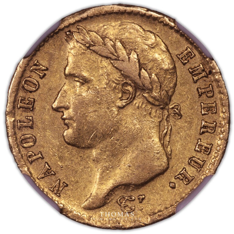 20 francs or 1810 K avers bordeaux NGC AU 53