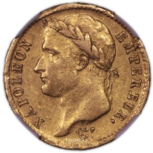 Gold - 20 francs or 1810 K obverse bordeaux NGC AU 53