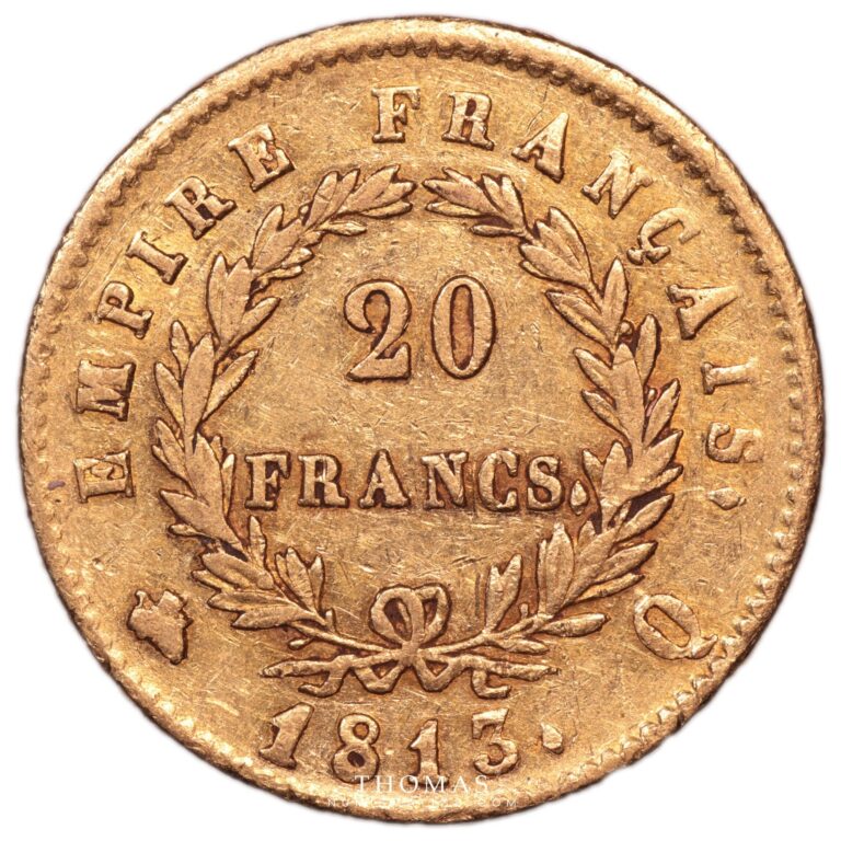 gold 20 francs or 1813 Q reverse