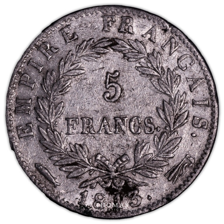 5 francs 1813 Rome revers napoleon