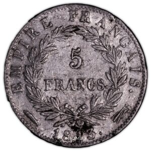 5 francs 1813 Utrecht revers napoleon