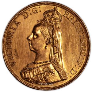 5 pounds gold obverse 1887