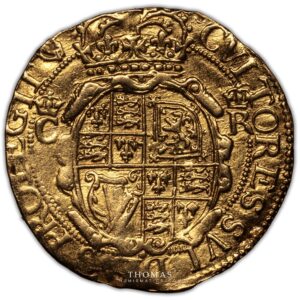 Angleterre – Charles Ier – Double couronne or – Tower mint - reverse gold