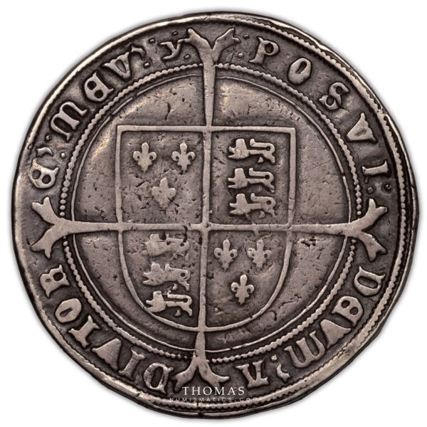 Angleterre – Edouard VI – Couronne d’argent – 1551 Southwark revers