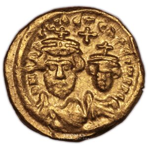 heraclius solidus or carthage obverse gold