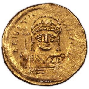 justinien solidus or Constantinople obverse  gold