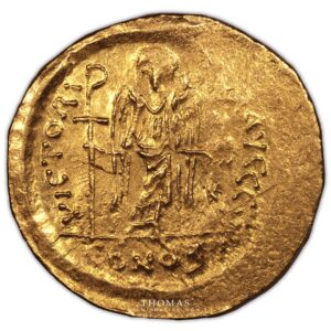 justinien solidus or Constantinople reverse gold
