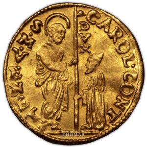 Italie – Sequin or – Charles Contarini – Venise obverse gold
