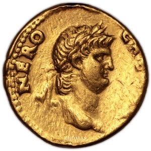 Néron – Aureus or – Rome – 2 avers