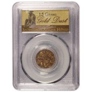 Sacramento Assayer Hoard California Gold Dust 1.5 Grams PCGS – 2 obverse