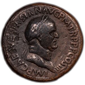 Vespasien – Sesterce – Judée – 2 obverse JUDEA CAPTA