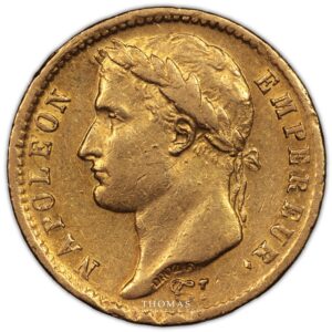 20 francs or 1810 K obverse gold