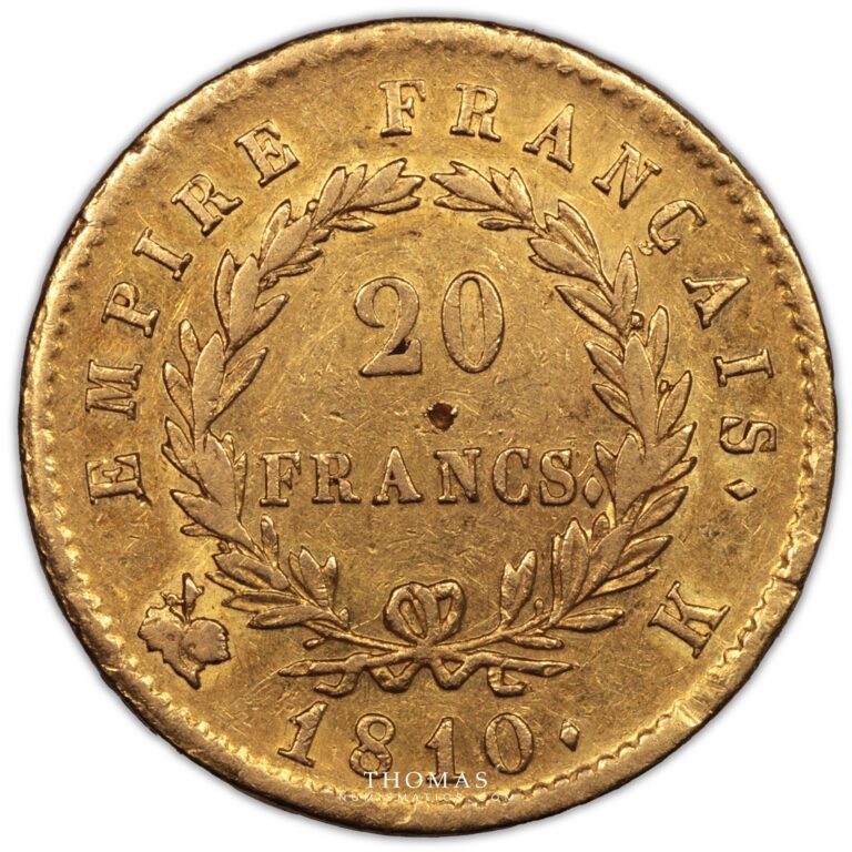 20 francs or 1810 K reverse gold